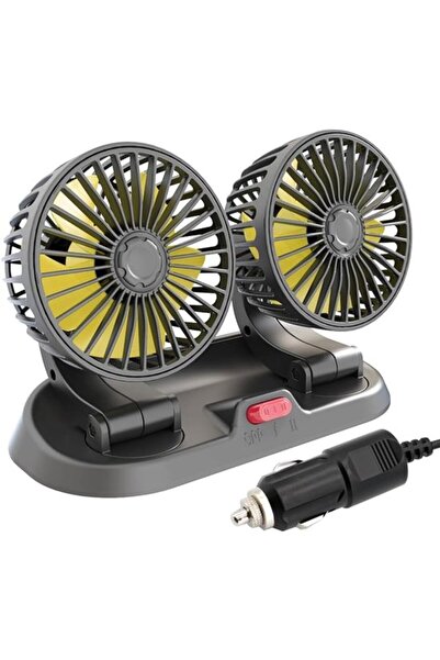 Morvena Picks Ventilator portabil de răcire pentru mașină cu două ventilatoar...