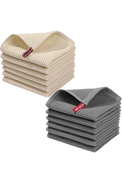 Generic Cotton Waffle Weave Kitchen Dish Cloths, 30x30 cm, Ultra Soft Absorbe...