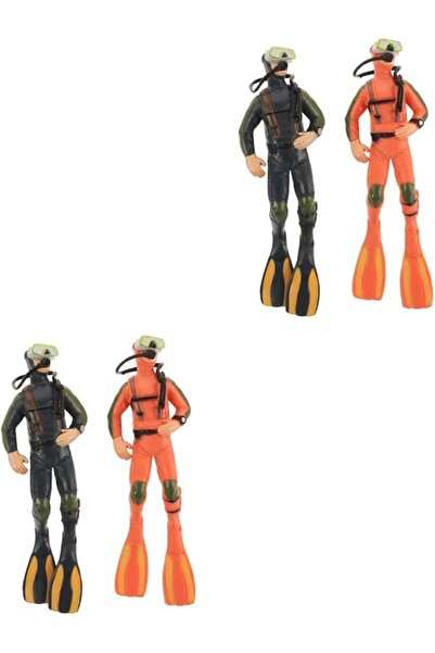 Generic 4pcs Realistic Diver Figurine Fish Tank Decorations Aquarium Landscap...