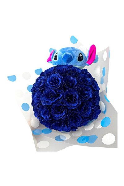velve Buchet floral premium Stitch cu 35 de trandafiri decorativi cu efect de...