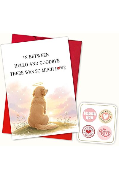 GENERAL (8x5.3 Inch) In Loving Memory Pet Sympathy Card for Dog Cat, Rainbow ...