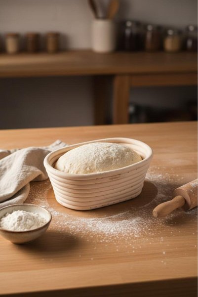 Lumevia Bambum Puder - Ekmek Mayalama Sepeti Oval 17 cm