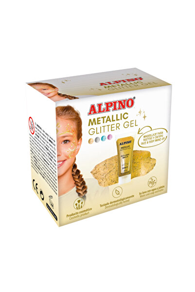 Alpıno Tekutý make-up, 14 ml, metalické třpytky - zlatavý