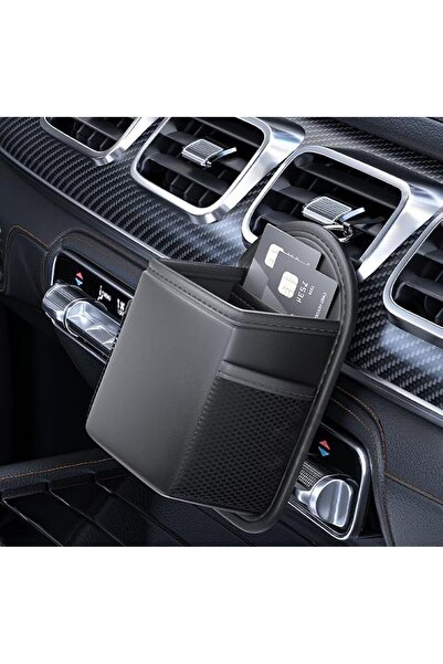Yelajoy Car Air Vent Organizer, Vent Mount Storage Bag, Cell Phone Holder, Au...