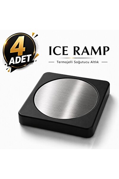Mottopi Ehlikeyf, Ice Ramp Cup Cooler Coaster – with Thermogel, Stainless Ste...