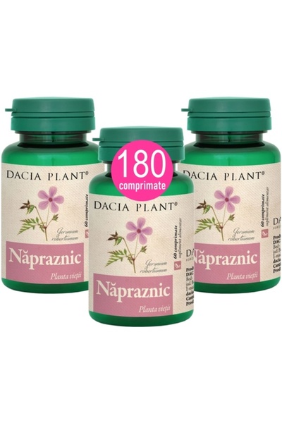 Dacia Plant Set Napraznic (Geranium robertianum) 300mg, "Planta Vietii", 3x60cp