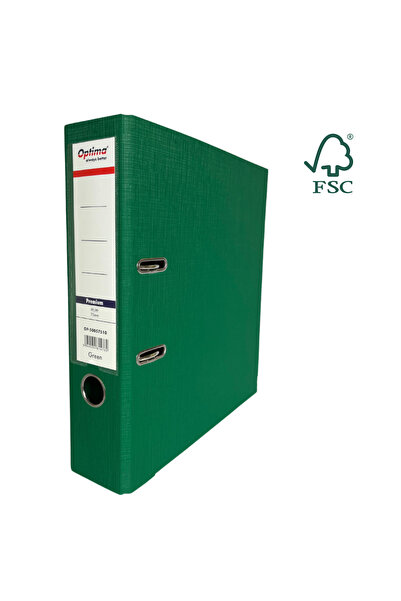 Optima Biblioraft A4, Plastifiat Pp/Pp, Margine Metalica, 75 Mm, Premium - Verde