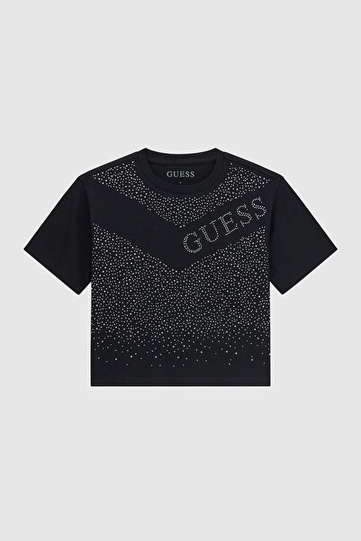 Guess Kız Çocuk Siyah Tshirt