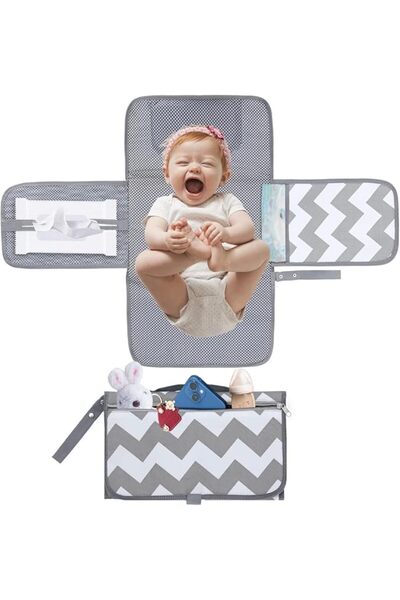 Aputue Baby Portable Diaper Changing Pad, Waterproof Oxford Fabric Foldable M...