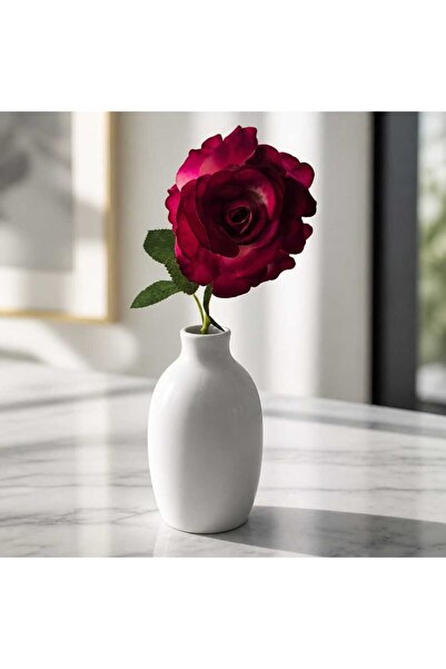 decotoys Floare artificială trandafiri roz cu tija 60cm 3/set