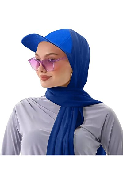 GENERAL قبعة بيسبول نسائية مع حجاب مدمج، وشاح حجاب 2 في 1 مع قبعة داخلية مدمج...