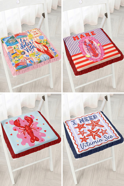 Realhomes La Dolce Vita and I Need Vitamin Sea Written Sea-Themed 4-Piece Fri...
