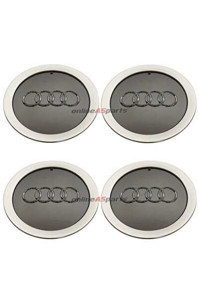 Asparts Audi A6 - A8 Jant Göbek Arması Kapağı (4'lü Set) 4E0601165A 4E0198601