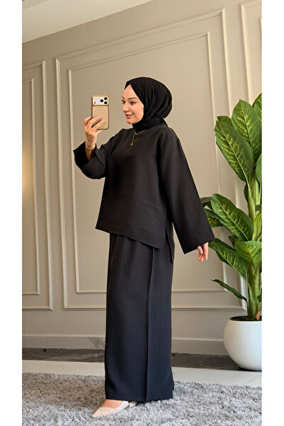 Suede Style 6512 - Set casual elegant pentru femei, din țesătură moale tricot...
