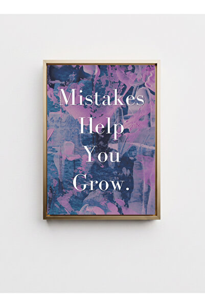 LOWHA Canvas Wall Art on Wood Frame with Gold Floating Frame & Motivational P...