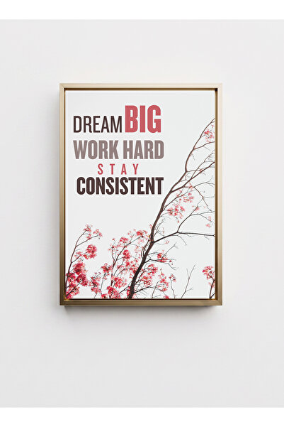 LOWHA Canvas Wall Art on Wood Frame with Gold Floating Frame and Motivational...