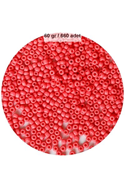modi Watermelon Pink Color 4 mm Approx 660 Pieces / 60 Gram Glass Beads Needl...