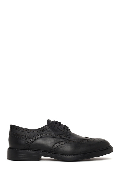 Derimod Men's Black Lace-Up Leather Casual Shoes Wm790011Dv