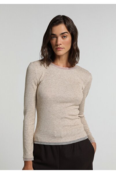 Colin's Slim Fit Women's Beige T-Shirt