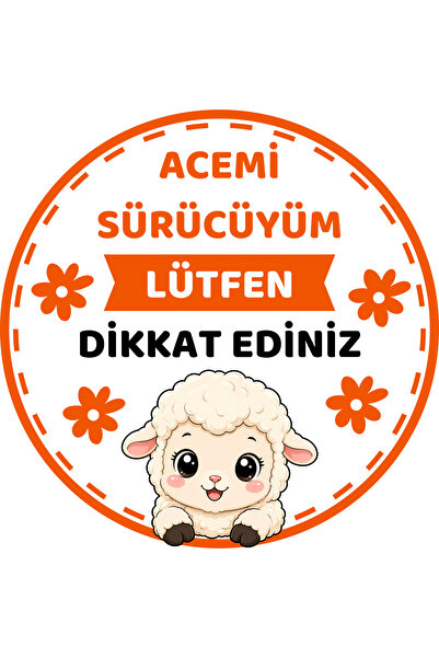 Genel Markalar Acemi Sürücüyüm Lütfen Dikkat Ediniz Sticker 18,3 cm | Sevimli...