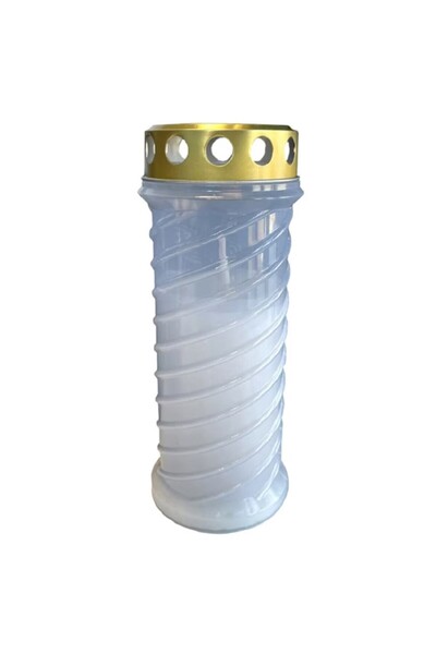 LCA Set 5 x Candela Alba din Plastic, Spirala Mica