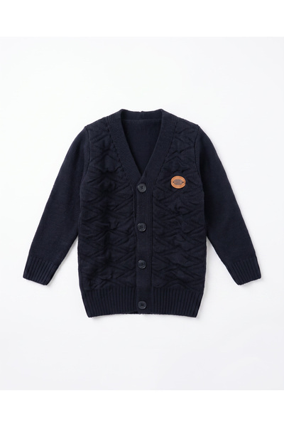 MiniKids Pulover scoala, bleumarin model 1
