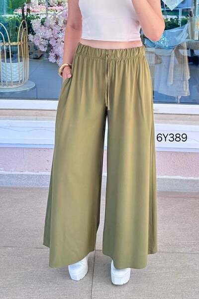 İnce Topuk Casual Viscose Trousers 6Y389