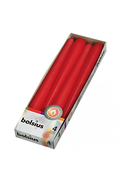 Bolsius Set 2 x 4 Lumanare Conica Decorativa Rosu