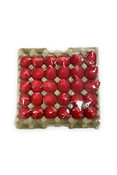 Bolsius Set 30 x 30 Lumanari in Forma de Ou, Rosu