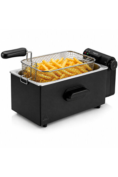 HAEGER Friteuză electrică DARK DEEP, Capacitate 3 L, Putere 2000 W, Oțel inox...