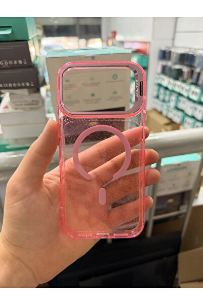Miscase iPhone 17Pro-18 Pro Uyumlu Star Simli Standlı Magsafe Kılıf