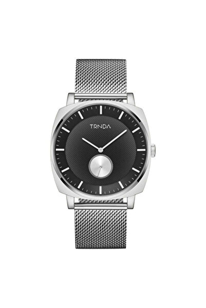 TRNDA Men's Stainless Steel Watch, Silver Mesh Band | Trd45mm