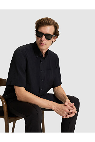 Pierre Cardin Black Oversize Short Sleeve Shirt 50320898-Vr046