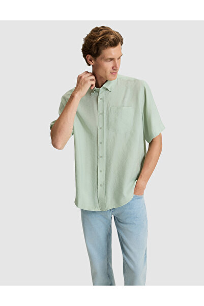 Pierre Cardin Water Green Oversize Short Sleeve Shirt 50325329-Vr048