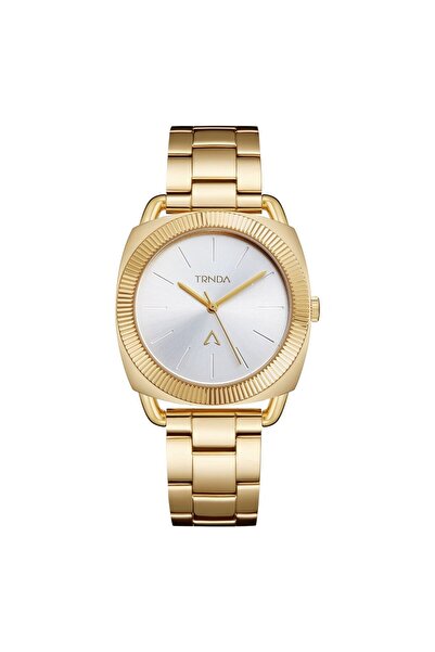 TRNDA Women's Gold Stainless Steel Watch, Silver Dial | Trn-1234