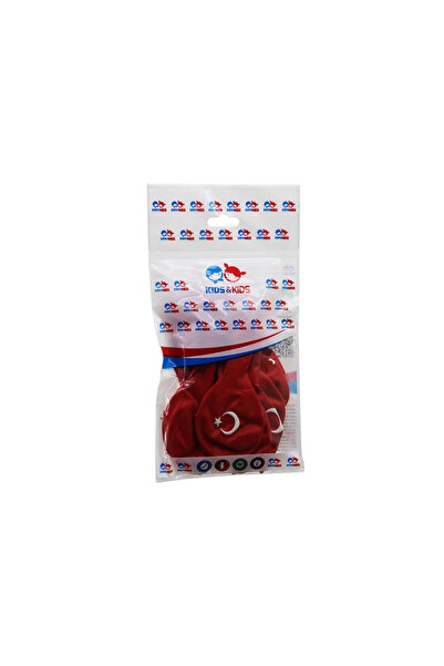 SORA GROUP Turkish Flag Patterned Balloons - Pack of 10