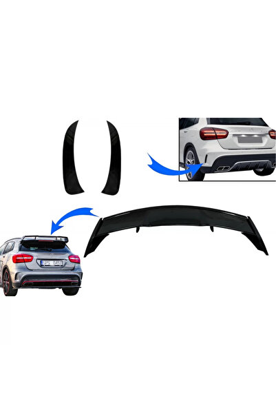 tuningset Σπόιλερ πορτμπαγκάζ με πλευρικά πτερύγια και αεροτομές πίσω προφυλα...