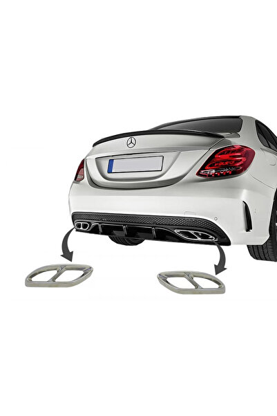 tuningset Απολήξεις εξάτμισης κατάλληλες για Mercedes C-Class W205 S65 E65 GL...
