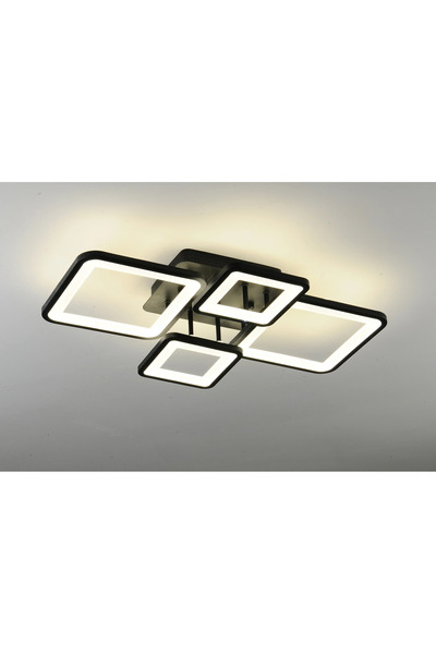 Generic Brand Lustra LED 2+2 patrat BLACK Telecomanda Echivalent 500W