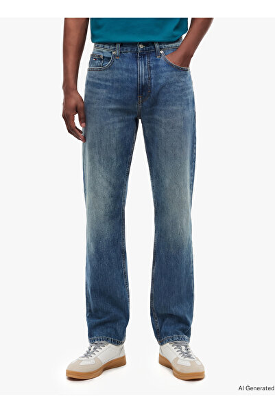 Tommy Jeans Lacivert Erkek Straight Denim Pantolon DM0DM233581BK RYAN SLIM ST...