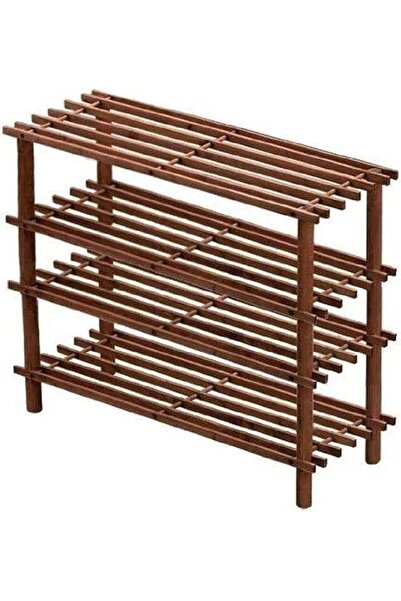 Showay 3 Tier Blonde Wooden Shoe Rack, for Closet Free Standing Wood Shoe She...