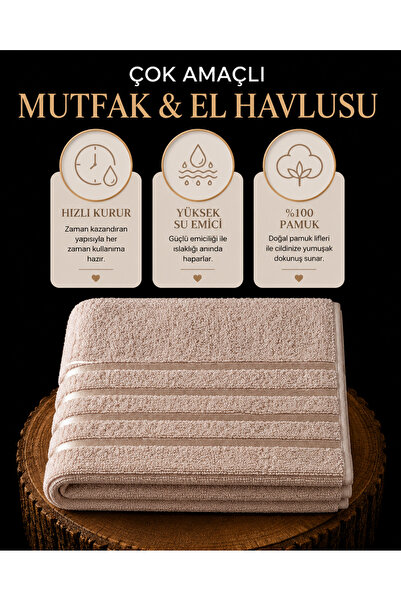 TEXTİLES MAGİC LAMP Çok Amaçlı Pamuklu Mutfak Havlusu 40x70 cm – Bordürlü El ...