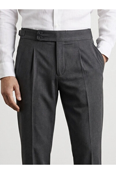 BASEL.CO New Season Pleated Old Money Fabric Trousers