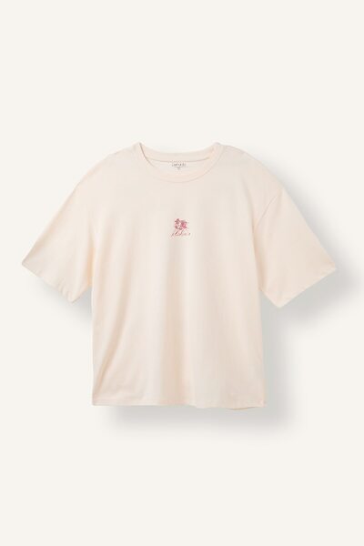 DeFacto Printed Boxy Fit Short Sleeve T-Shirt H7910Ax26Au
