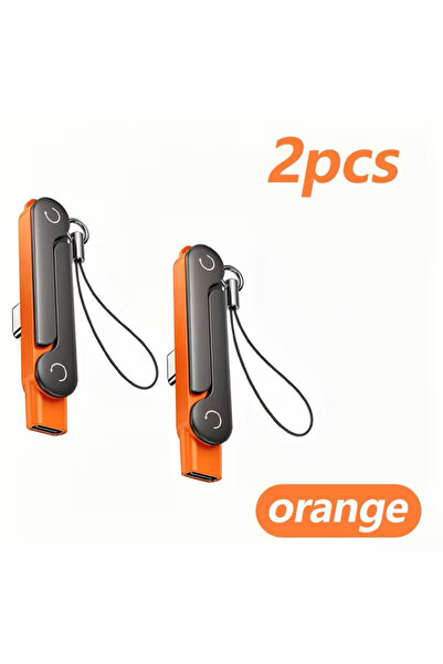 Choice3 Orange 2 piece Type-C Phone Charging Stand Adapter Data Cable Type-C ...