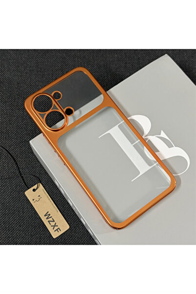 Choice5 Poco X8 Pro Orange Luxury Plating Transparent Hard PC Case For POCO X...