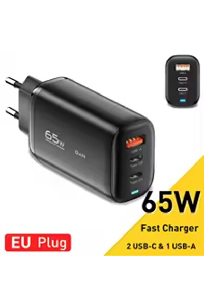 Choice black 65W GaN USB Type C Charger For Laptop PPS 45W 25W Fast Charge Fo...