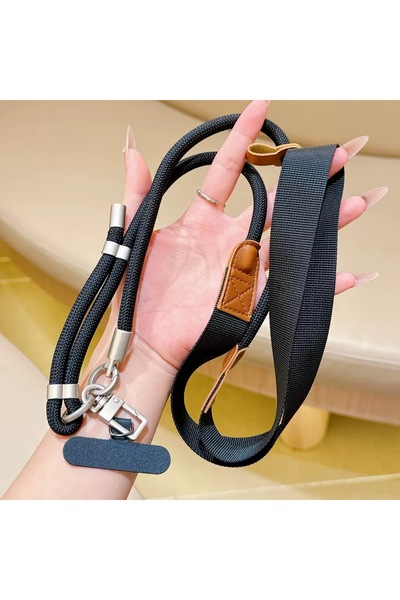 Choice5 Black Universal Phone Lanyard with Clip Upgraded Anti-Drop 360° Rotat...
