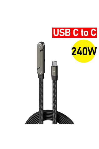 Choice 1.5m 240W 240W PD Fast Charging USB to Type C Cable Foldable Phone Sta...
