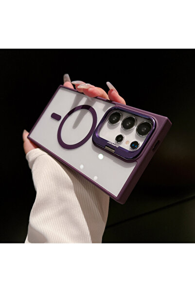 Choice23 For S26Ultra DarkPurple For Magsafe Hidden Holder Clear Case For S26...